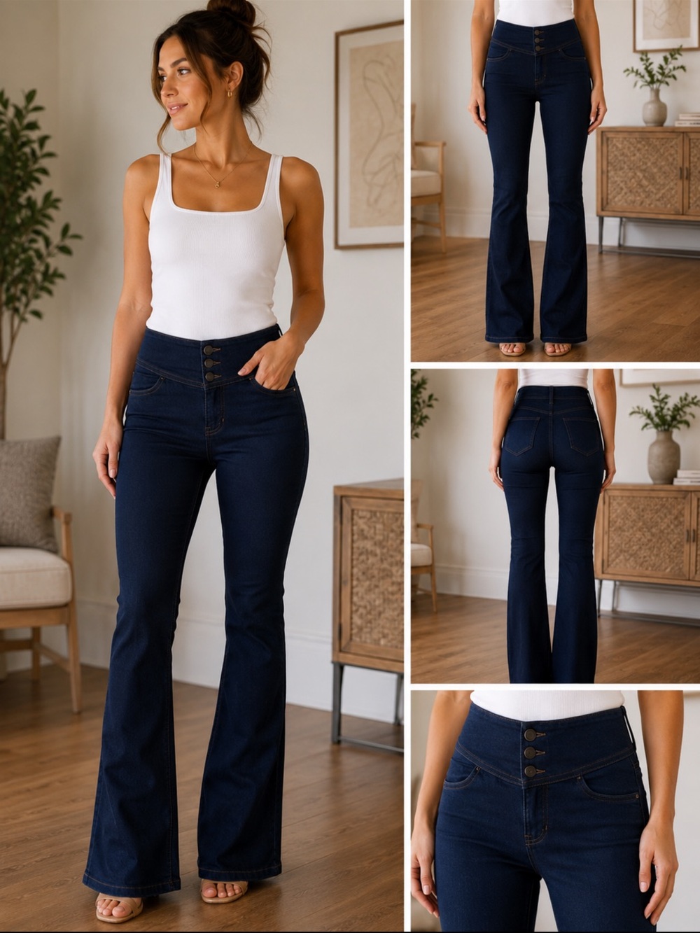 Veronica Beard Dark Wash High-Rise Flare Jeans Size 24